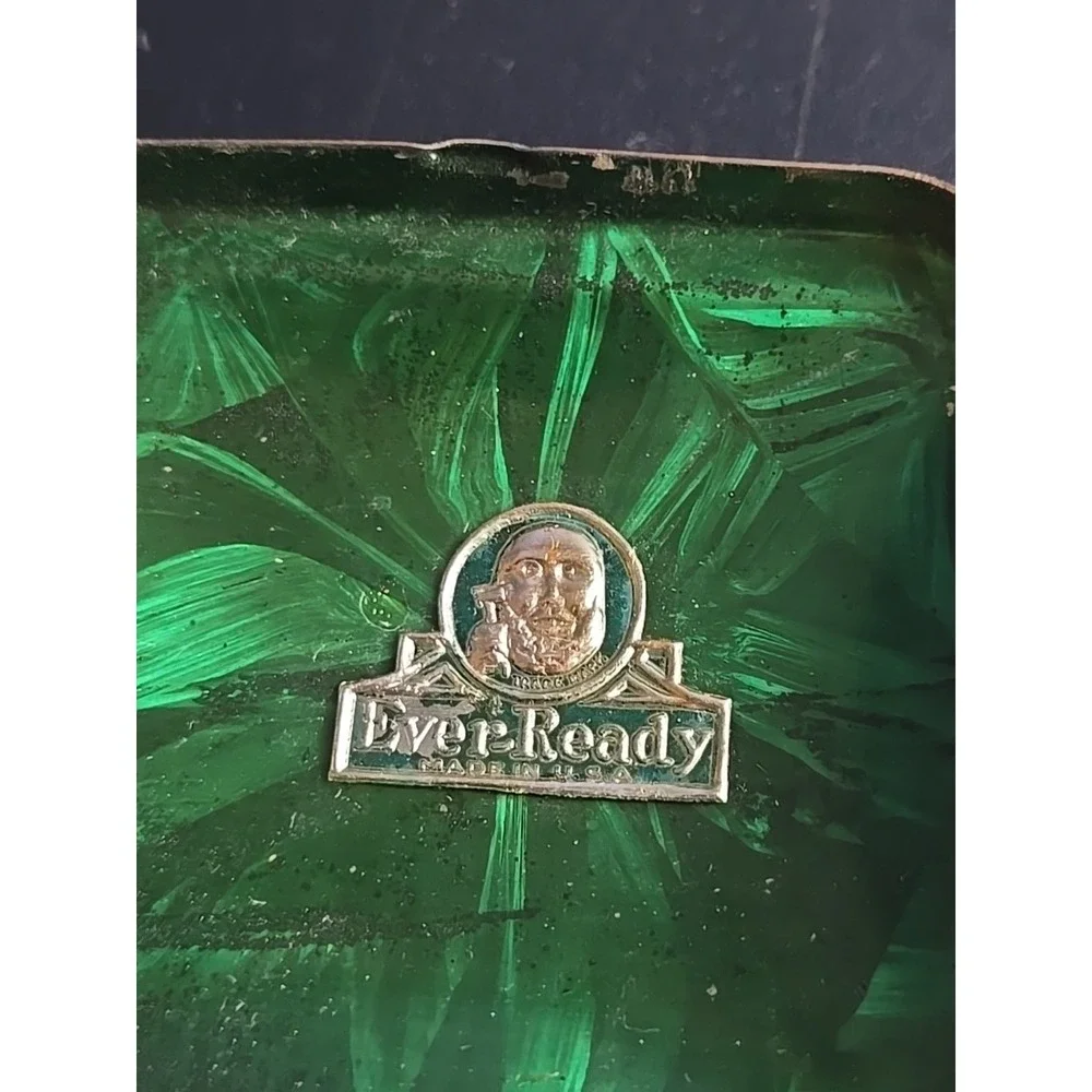 Ever Ready Vintage Safety Razor Green Tin Case Only Made in USA
